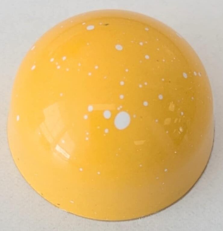 Two layers - one is sweet marshmallow and the second is tangy lemon ganache, all wrapped in a white chocolate shell.